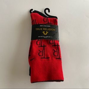 TRUE RELIGION MEN’S CREW SOCKS(2 PACK)